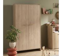 Armoire 2 Portes Décor Bois Hêtre - Adele Marron TU