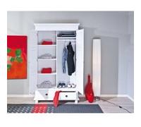 Inter Link - Armoire - Armoire de campagne - Armoire de chambre - Armoire de vestiaire - Pin massif - Blanc laqué - Danz