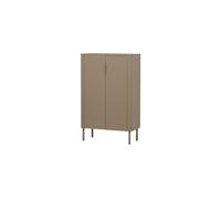 Armoire 2 portes en pin coloris Boue GUNNAR