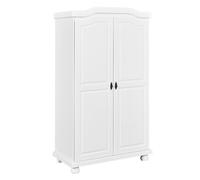 Inter Link Armoire 2 portes Cardaillac Bois 180 cm Blanc
