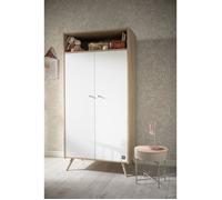 Armoire 2 portes, 1 niche Access Blanc Bois marron TU