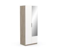 Armoire 2 Portes Et Miroir - L79,4 Cm Blanc