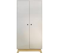 Armoire 2 portes Madavin avec pieds en bouleau (coloris au choix)