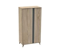 Armoire 2 Portes Nova Gris Volcan - Sauthon Meubles