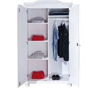 Inter Link Armoire 2 portes Cardaillac Bois 180 cm Blanc