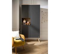 Armoire 3 portes 1 niche - boreale gris TU