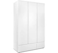 Armoire 3 portes 2 tiroirs blanc- L120 x H191 x P55 cm