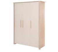 Armoire 3 portes à fermeture douce momo beige cashmere - chêne TU