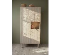 Armoire 3 Portes Et Une Niche Sur Pieds - Décor Bois Hêtre Cendré - Opaline Beige TU