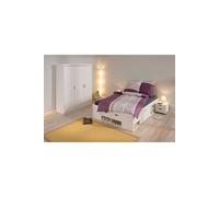 Armoire 3 Portes Bois Massif "Angel" 190cm Blanc