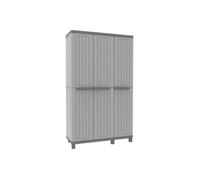 Terry - C-Wood 102a, Armoire à 3 portes Multifonction, Armoire à Balais Effet Bois, 2 Pièces Séparées, pour Intérieur et Extérieur Couvert, 102x39x170 cm