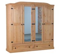 armoire 4 portes en pin New Mexico nature