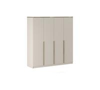 Armoire 4 portes - L200 cm - Beige et doré - VUKIA de