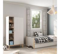 Armoire 5 niches et penderie - gamme simon blanc TU