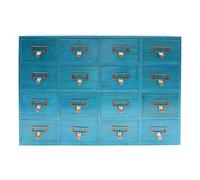 Armoire à 16 tiroirs pour pharmacien, coffres et armoires, boîte de rangement pour herbes avec poignée en métal, organiseur de tiroir en bois, chaque tiroir peut supporter une charge maximale de 1 kg