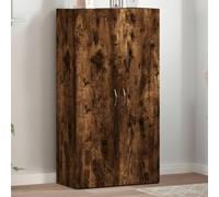 Armoire à archives en bois de chêne fumé - 60 x 32 x 115 cm - Armoire de bureau avec beaucoup d'espace de rangement - Verrouillable - Pour bureau à domicile, bureau, salle d'étude, rangement de