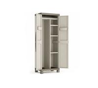 KIS Armoire de rangement Excellence utilitaire 65×45×182 cm en résine Beige – À monter soi‑même