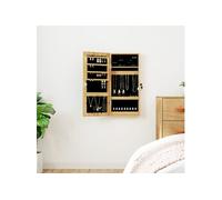 vidaXL Armoire à bijoux avec miroir et éclairage LED mural Multicolore