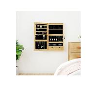 Armoire à bijoux avec miroir et éclairage LED mural