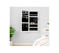vidaXL Armoire à bijoux avec miroir et éclairage LED mural blanc Multicolore