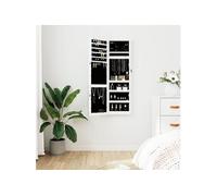 vidaXL Armoire à bijoux mural avec miroir et éclairage LED – Rangement chambre