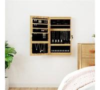 vidaXL Armoire à bijoux avec miroir et éclairage LED mural Multicolore