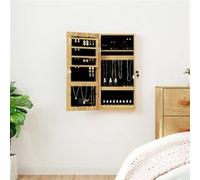 Armoire à Bijoux avec Miroir et Éclairage LED Mural Rangement Chambre vidaXL