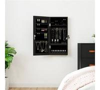 vidaXL Armoire à bijoux 353248 avec miroir et éclairage LED mural noir