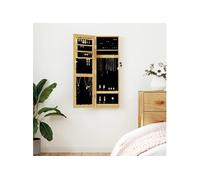 vidaXL Armoire à bijoux murale 30 x 8,5 x 90 cm avec miroir, organisateur de bijoux