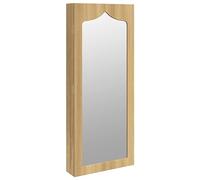 vidaXL Armoire à bijoux avec miroir murale 37,5x10x90 cm Multicolore