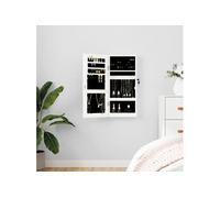 vidaXL Armoire à bijoux murale 353208 avec miroir blanc 30x8,5x67 cm