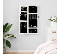 vidaXL Armoire à bijoux murale 30 x 8,5 x 90 cm avec miroir, organisateur de bijoux