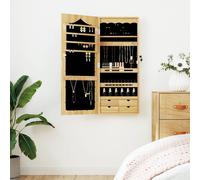 vidaXL Armoire à bijoux avec miroir murale 37,5x10x90 cm, armoire à bijoux, organisateur de bijoux, armoire à bijoux avec miroir, miroir de rangement