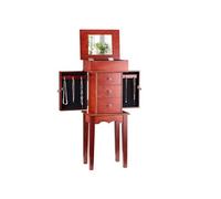 Armoire à Bijoux en Bois 3 Tiroirs et Miroir l'Elégance Rencontre la Durabilité