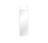 Armoire à Bijoux Mural Avec LED Verrouillable Velours Rangement Mural 108cm Blanc