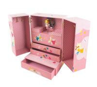 TROUSSELIER - Princesse - Grande Boite à Bijoux Musicale Armoire - Idéal Cadeau Jeune Fille - Musique Menuet de Mozart - Colori Rose