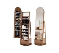 Armoire à Bijoux Pivotante à 360° Design Fonctionnel 3 en 1 Flexible et Sécurité