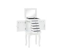 vidaXL Armoire à Bijoux sur Pieds Blanc Buffet Bahut Meuble de Rangement