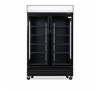 Armoire à boissons - 880 L - 2 portes vitrées double vitrage - +2/+8°C - Canopy lumineux LED