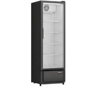 Armoire à boissons réfrigérée - 280L - 1 porte vitrée - +2/+10°C - Noir/Intérieur blanc