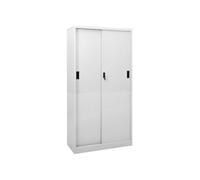 Armoire à Bureau Porte Coulissante Gris Clair 90x40x180 cm Acier Meuble vidaXL