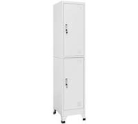 vidaXL Armoire à casiers - Meuble étagère de rangement, 2 compartiments