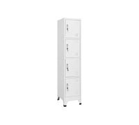 vidaXL Armoire à casiers 4 compartiments 38 x 45 x 180 cm Gris Meuble d'entrée