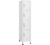 vidaXL Armoire à casiers 4 compartiments 38 x 45 x 180 cm Gris Meuble d'entrée