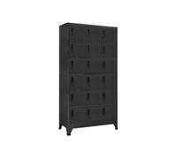 Armoire à Casiers Noir 90x45x180 cm Acier Classeur Meuble de Rangement vidaXL