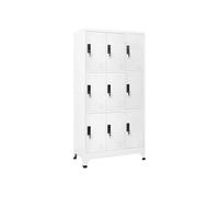 vidaXL Armoire à casiers Blanc 90x45x180 cm Acier