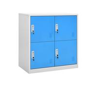 Armoire à Casiers Gris Clair et Rouge 90x45x92,5 cm Acier Rangement vidaXL