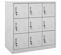 Armoire à Casiers Gris Clair et Rouge 90x45x92,5 cm Acier Rangement vidaXL