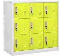 Armoire à casiers Gris clair et vert 90x45x92,5 cm Acier