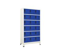 Armoire à casiers Gris et bleu 90x40x180 cm Acier339834